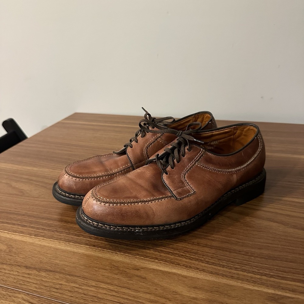 Allen Edmonds Wilbert Derby Lace Up Shoes Men's 9 D Brown Leather
